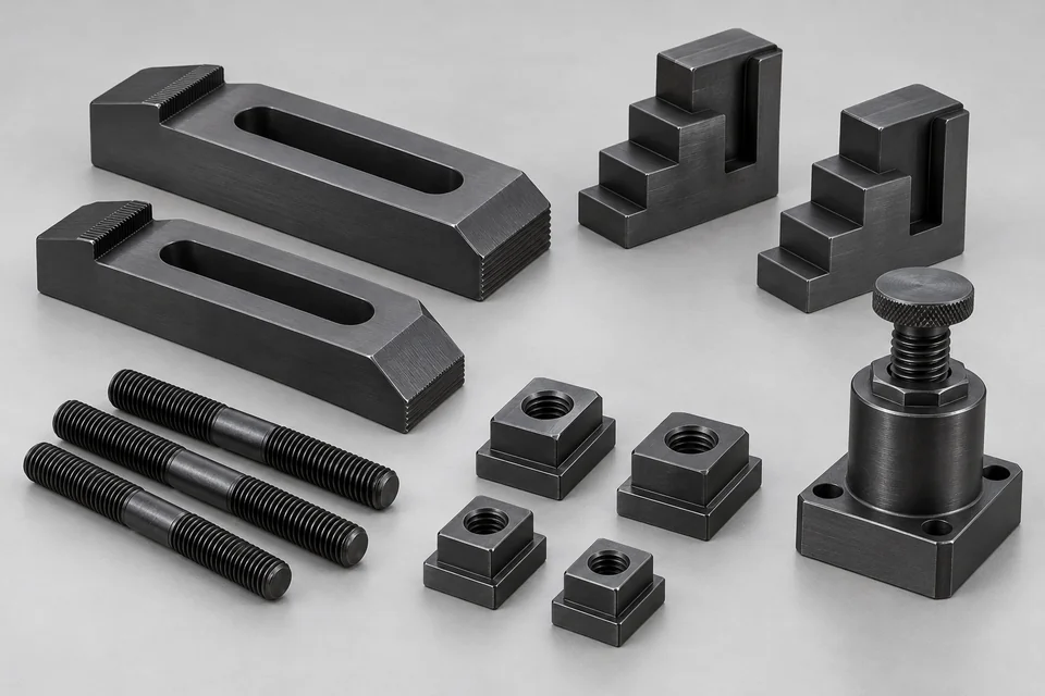 AI-generated representative machine workholding components