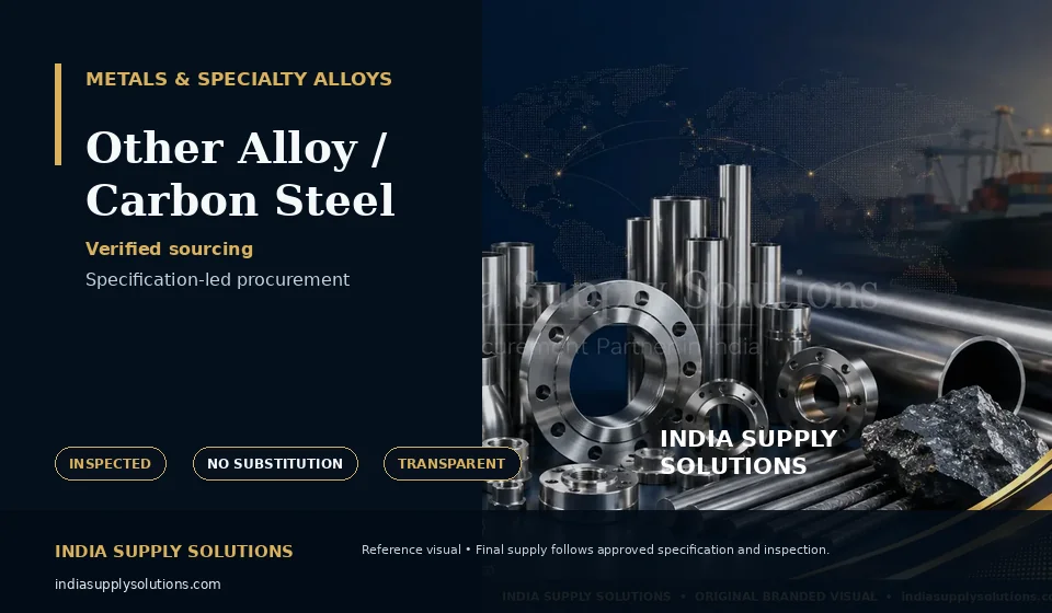 Other Alloy / Carbon Steel — India Supply Solutions sourcing visual