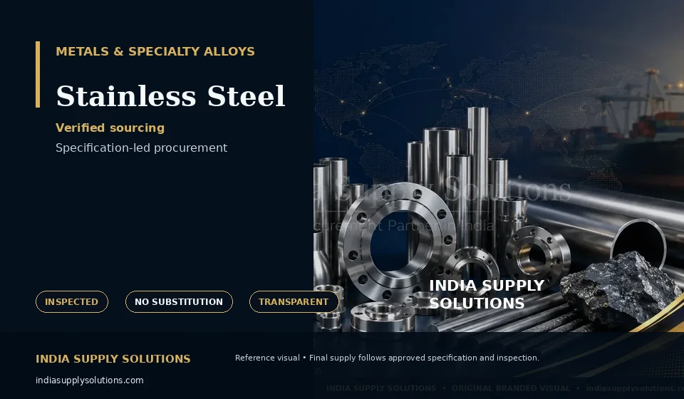 Stainless Steel — India Supply Solutions sourcing visual
