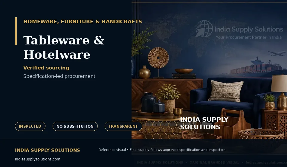 Tableware & Hotelware — India Supply Solutions sourcing visual