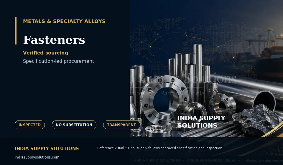 Fasteners — India Supply Solutions sourcing visual