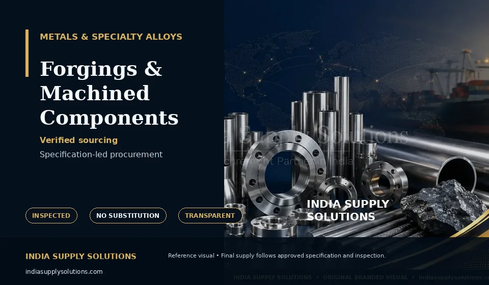 Forgings & Machined Components — India Supply Solutions sourcing visual