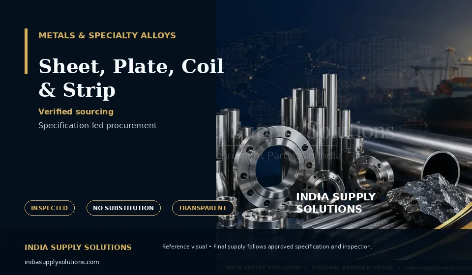 Sheet, Plate, Coil & Strip — India Supply Solutions sourcing visual