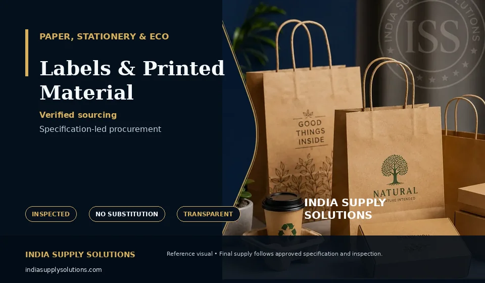 Labels & Printed Material — India Supply Solutions sourcing visual
