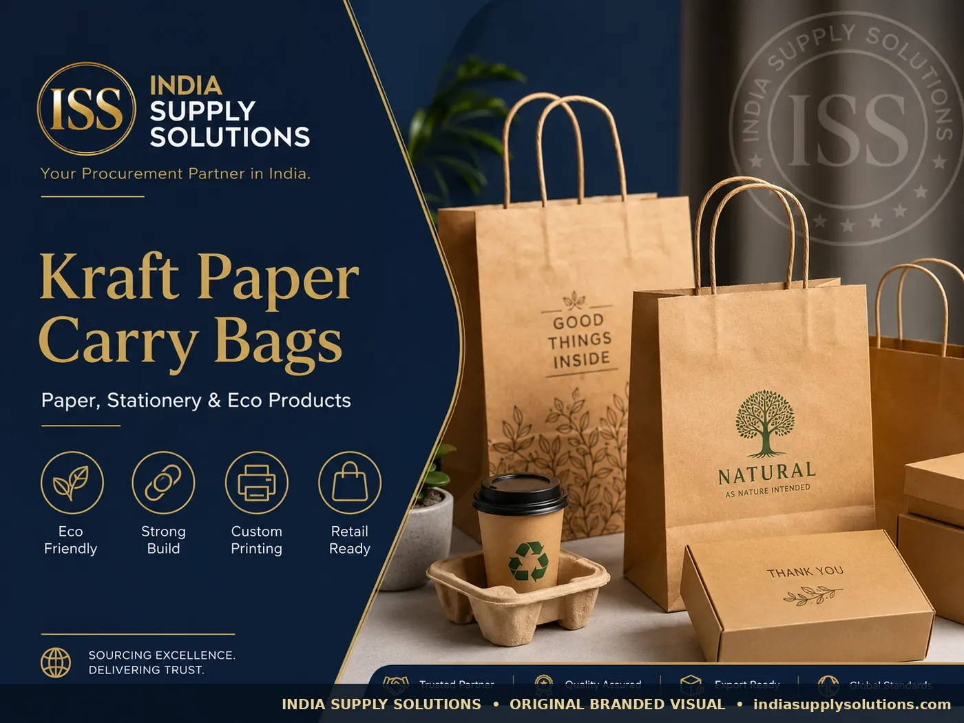 Kraft Paper Carry Bags — India Supply Solutions product-family reference photograph